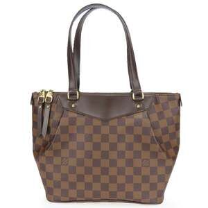 LOUIS VUITTON Brown Damier Leather Tote Bag